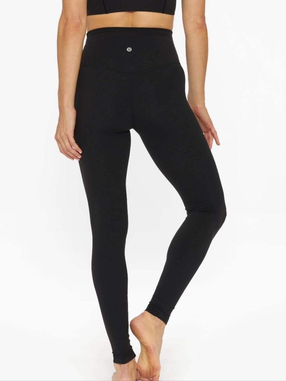 Lululemom High-Rise Black Leggings with Logo Size 4